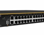 Peplink 48 Port SD Switch - 800W Power Budget - Front View - LAN, USB, Console